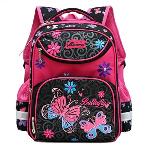 Kid's Backpack-Cartoon Butterfly Shool Bag Backpack Bookpack Casual Daypack for Boys Girls 6-12 Years Old