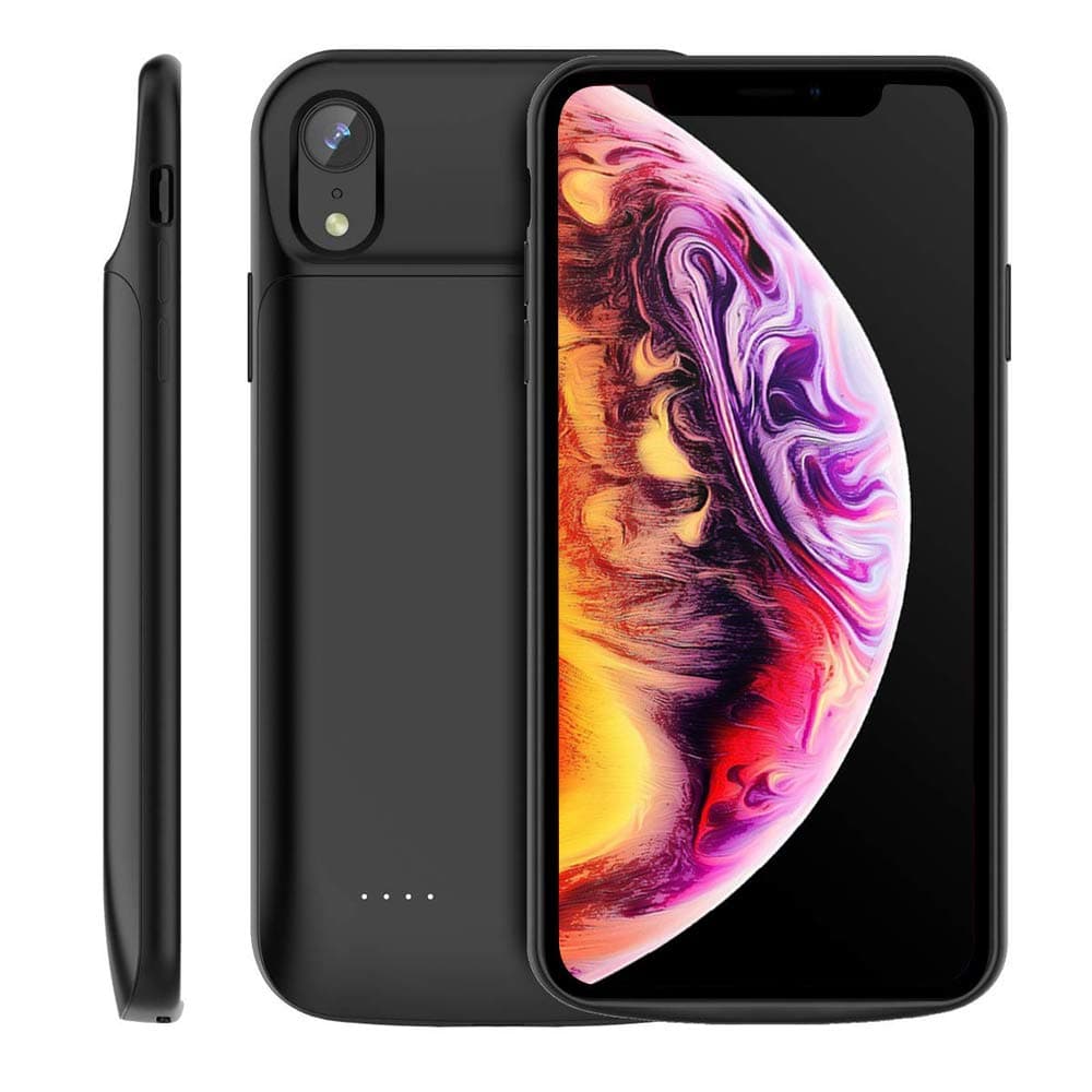 Battery Case for iPhone XR, 6000mAh Portable Protective Charging Case Extended Rechargeable Battery Pack Charger Case Compatible with iPhone XR (6.1 inch) (Black)