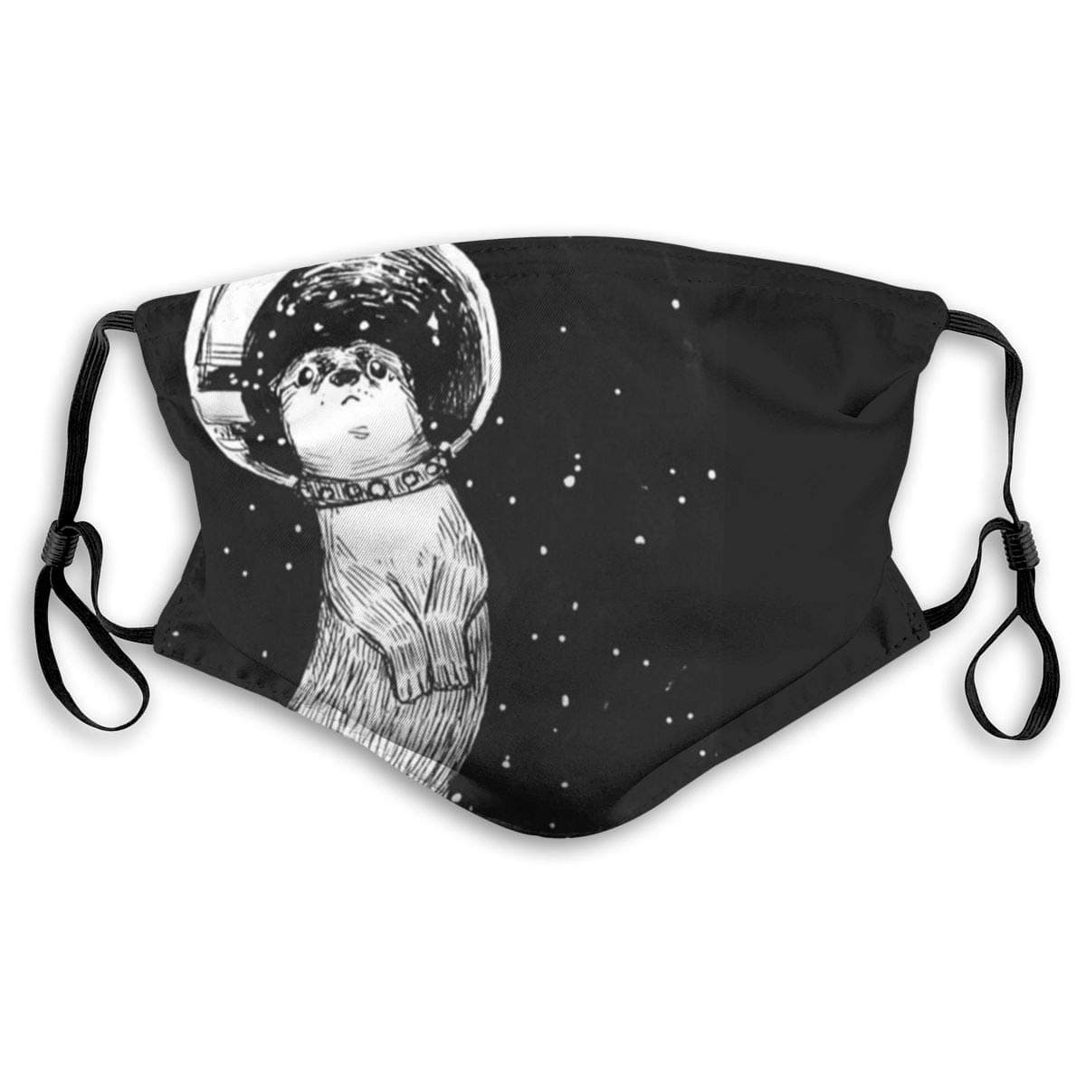 PJKOGMBJ Space Cap Squirrel PM2.5 Mouth Face Masks,Effective Powder and Dust Mask,N95 Mask Washable and Reusable Double Layered Face Mask -Free Two Filters