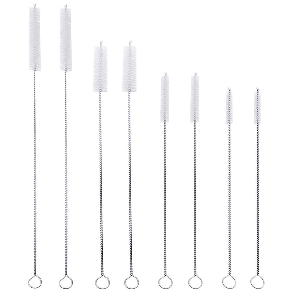 Vtete 8 Pcs Straw Cleaning Brush Kit for 4 Different Sizes ~ Length from 7" to 12", Width from 5 mm to 12 mm