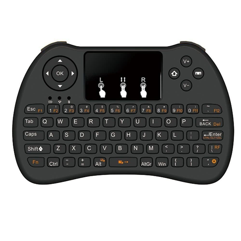 HiDeer i9 Mini 2.4GHz Wireless Touchpad Keyboard Air Mouse for PC, PAD, XBox 360, PS3, Google Android TV Box, HTPC, IPTV (2.4G Black)