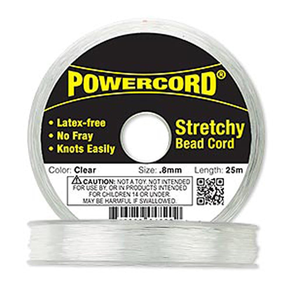 Powercord Elastic Clear 2mm Diameter21.5-pound Test. Sold Per 25-meter Spool.