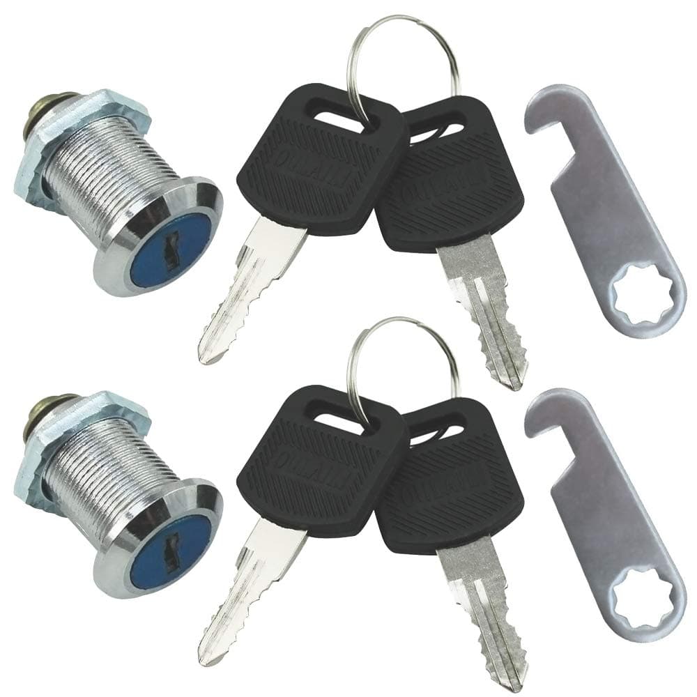 com-four® 2 mailbox locks, furniture lock with key, 30 mm (02 pieces - 30 mm)