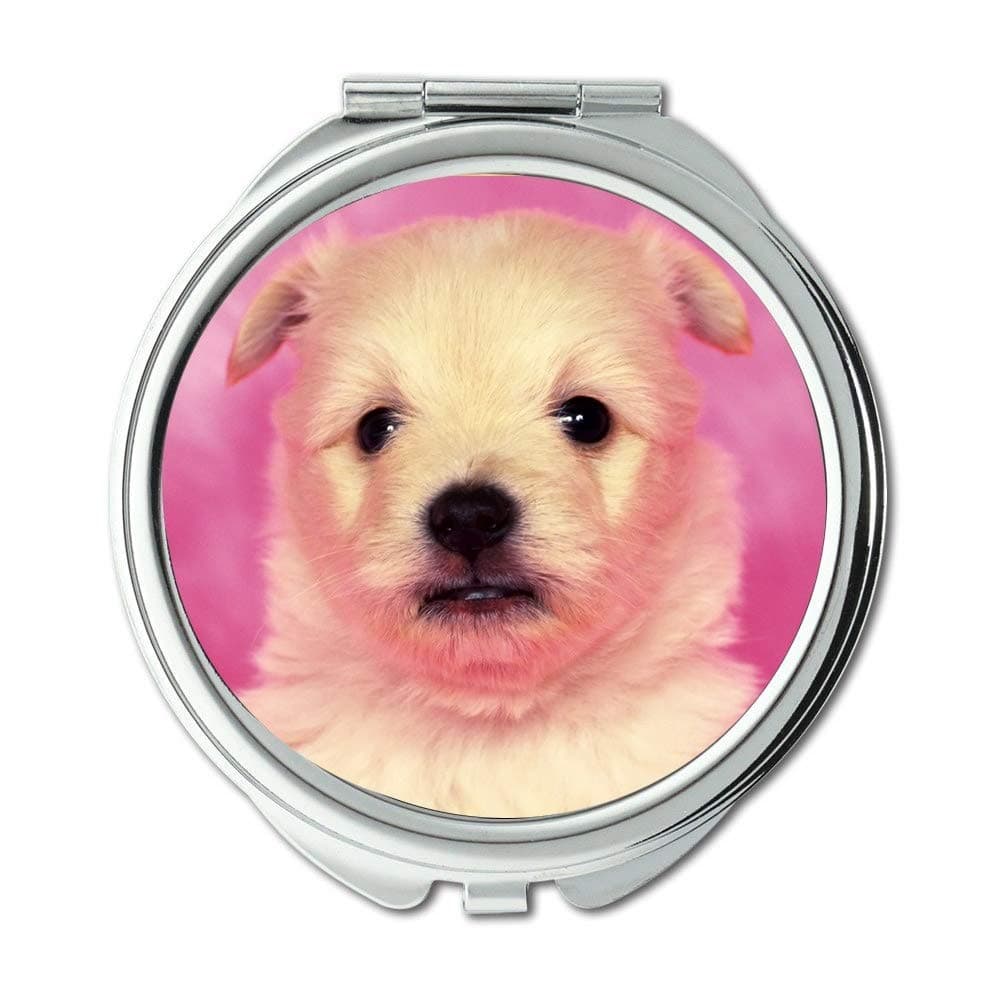 Mirror,Compact Mirror,Happy Dog dogs for mobile,pocket mirror,1 X 2X Magnifying