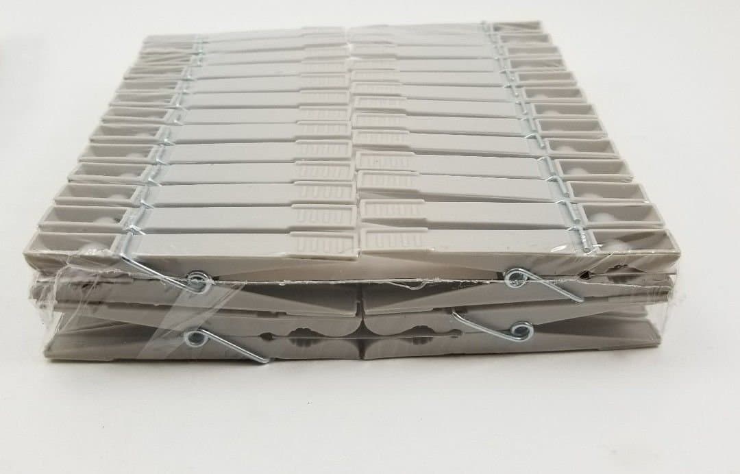 MAINSTAYS 2pk Sturdy Clothespins for Shirts, Sheets, Pants, Decor 104 Count (Beige)