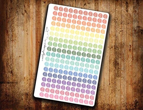 Yoga Planner Sticker Tear Drop Exercise Rainbow Icon Die Cut Removable and Repositionable Vinyl Stickers For A5 Planners Filofax Kikki K and More