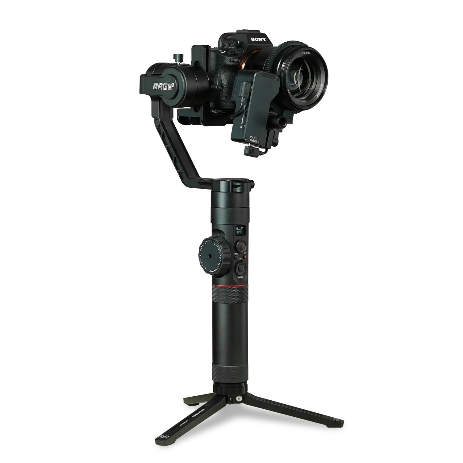 EVO RAGE3 Camera Stabilizer for Mirrorless or DSLR Cameras with Advance Follow Focus Control - Supports up to 7LB Payload