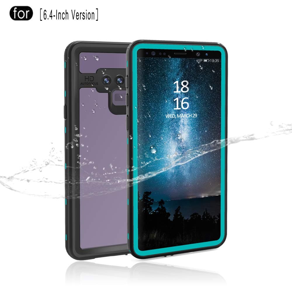 Samsung Galaxy Note 9 Waterproof Case,IP68 Certified Full Sealed Built-in Screen Protector Underwater Photo Swimming Protective Case for Outdoor Sports, Shockproof, Snowproof, Dirtproof (Grass Blue)