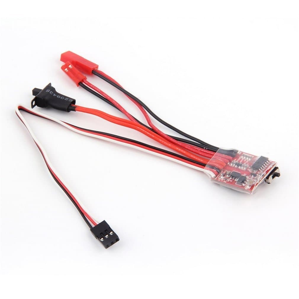 TrifyCore RC ESC 20A Brush Motor Speed Controller w/ Brake for RC Car Boat Tank, RC Electric Speed Control