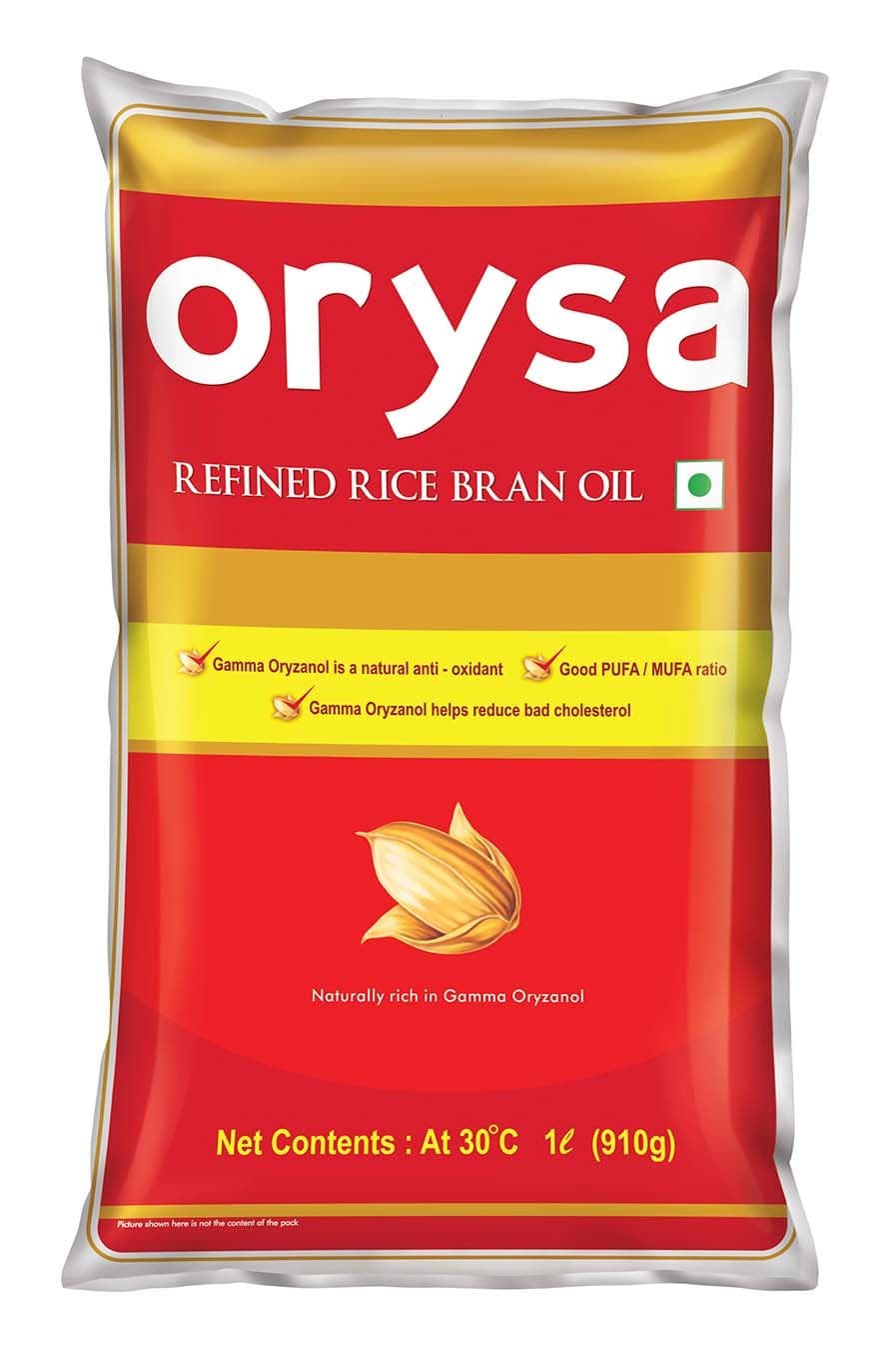 Orysa Rice Bran Oil, 1L Pouch