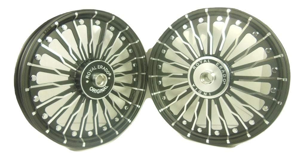 Royal Erado Harley Style 20 Spokes Alloy Wheel Front 19"Disc & Rear 18" Drum For Royal Enfield Classic Single Disc