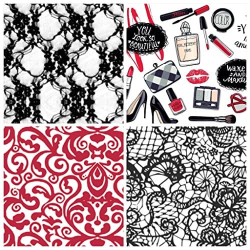 NailHugs Nail Applique, Boudoir Mix Pack, Dry Transfer Process, 4 strips