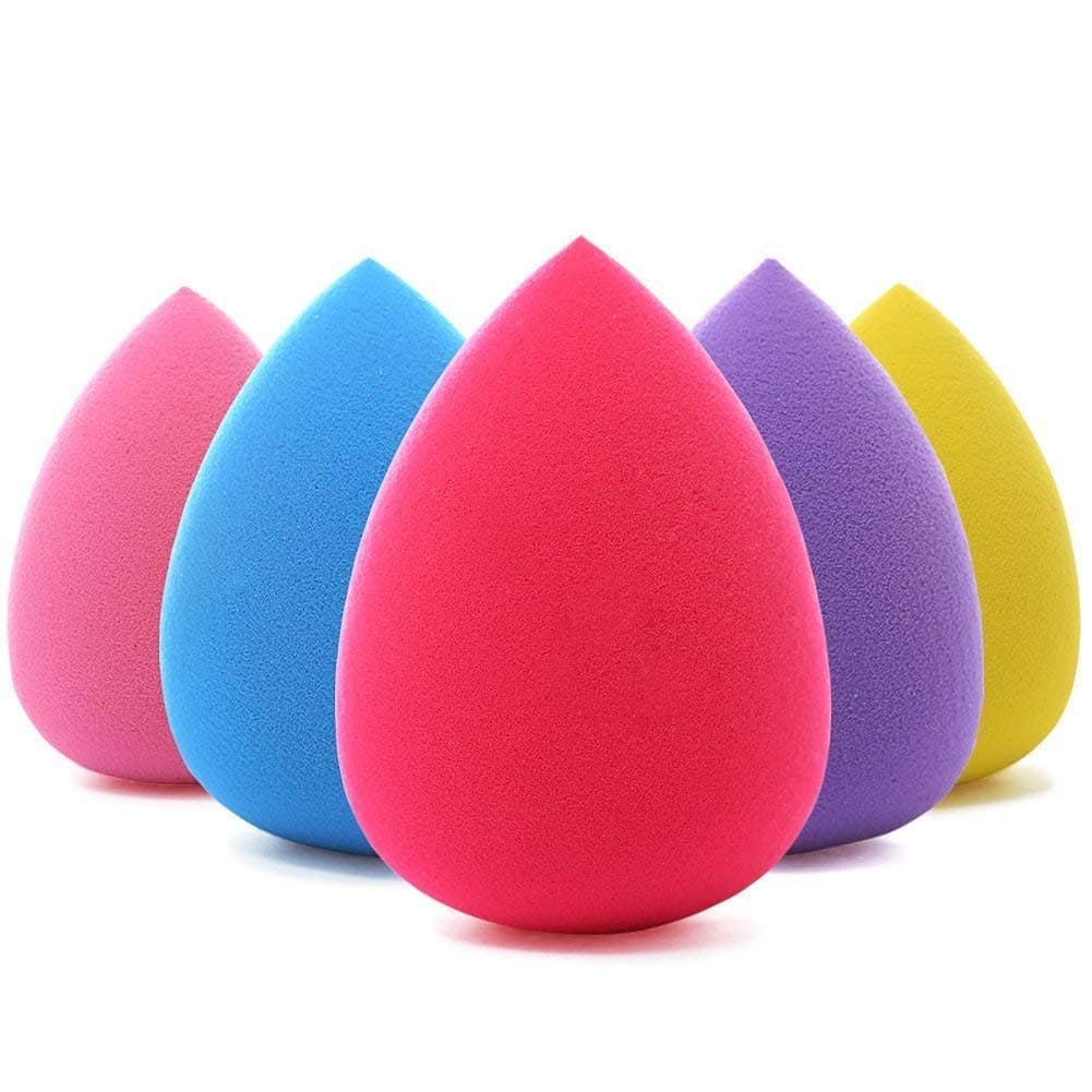 7 Pack Makeup Blender Sponge (6Pcs Blending Sponges + 1Pcs Sponge Holder, Rose Gold)