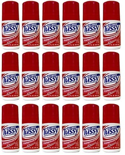 Tussy Roll-on Deodorant, Original 1.7 oz (pack of 18) + FREE Curad Bandages 8 Ct.