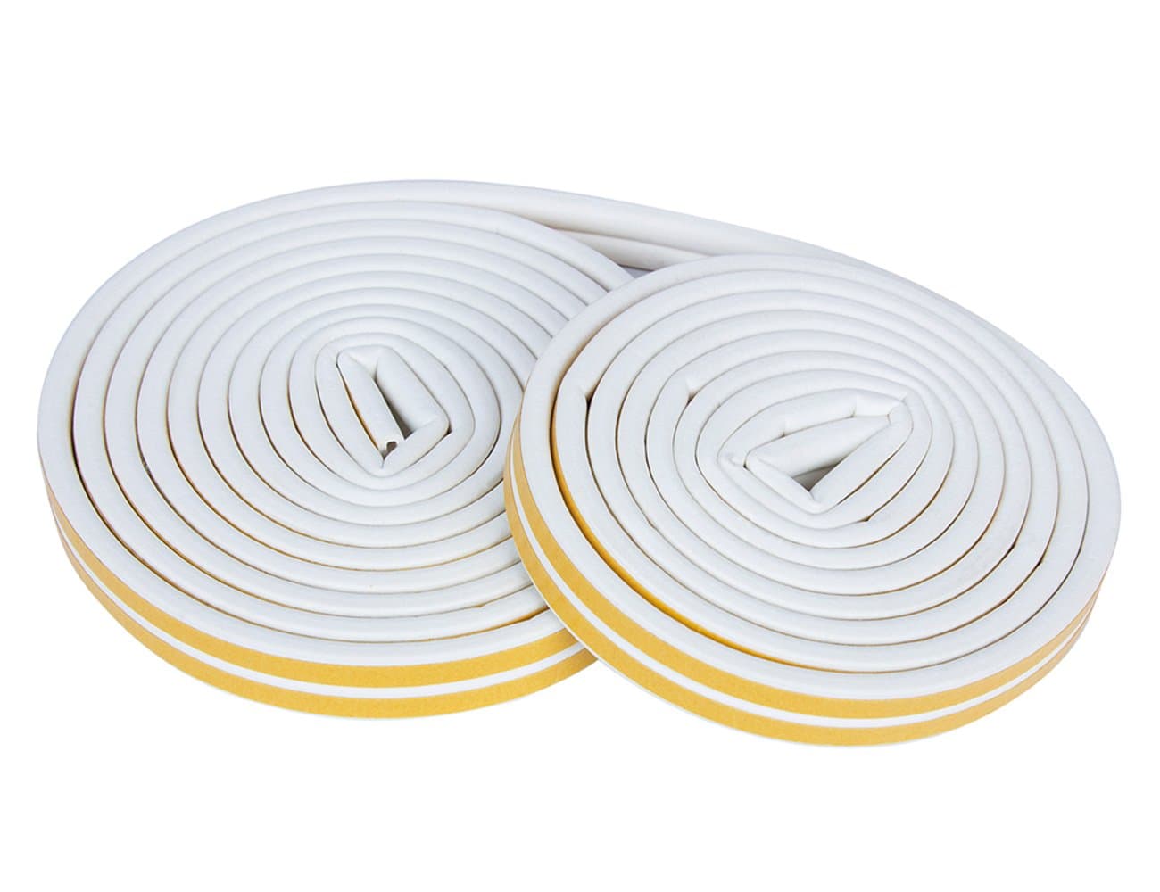Hakkin Weatherstrip Kit 32.8 ft(10M) Self Adhesive Profile D Type Doors Windows Draught Excluder Foam Seal Strip Soundproofing 9mm x 6mm (White)