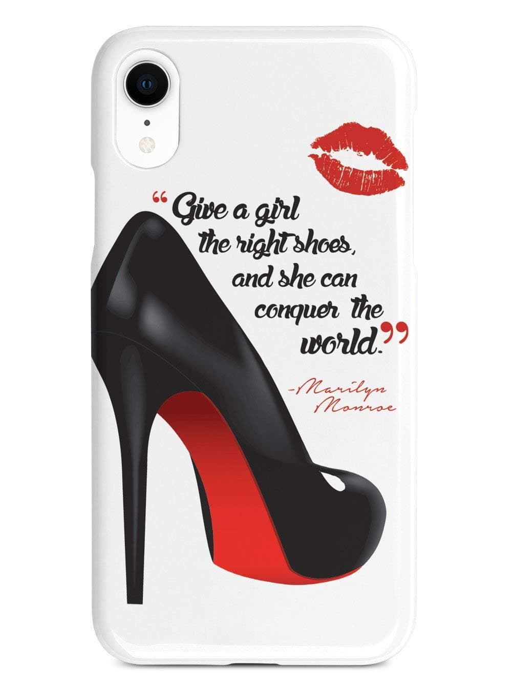 Inspired Cases - 3D Textured iPhone XR Case - Rubber Bumper Cover - Protective Phone Case for Apple iPhone XR - Marilyn Monroe Shoes Diva