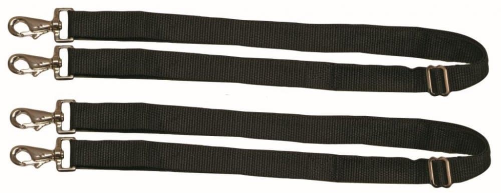 WeatherbeetaReplacement Elastic Leg Strap 2 Snaps, Black, Pair, Black, Pair
