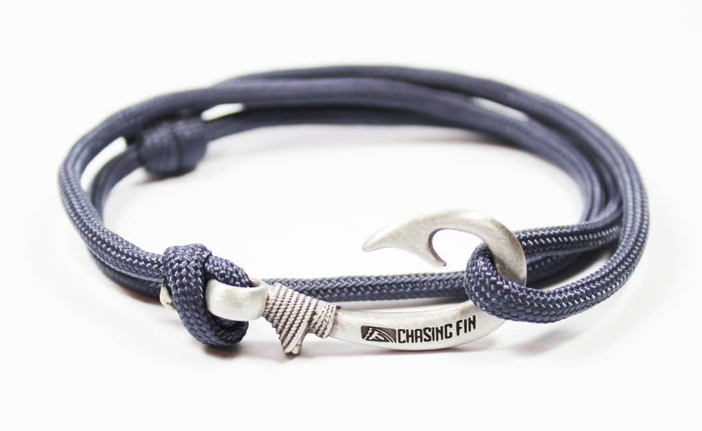 Adjustable Fish Hook Bracelet - 550 Military Paracord with Fish Hook Pendant - also worn as Necklace or Ankle Bracelet