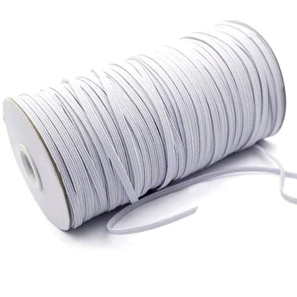OLIVE OLIVIA Elastic Cord (White, 1/8W x 100L)
