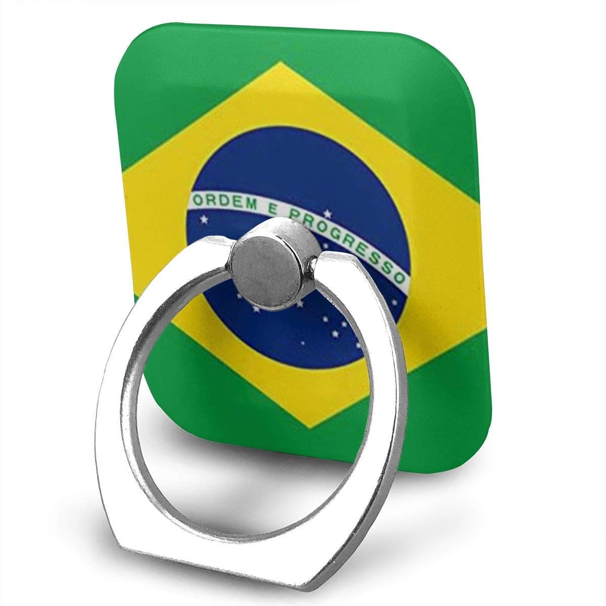 NiceGift Brazil Polyester Flag Phone Ring Stand Holder - Cell Phone Ring Holder Finger Grip 360 Degree Rotation