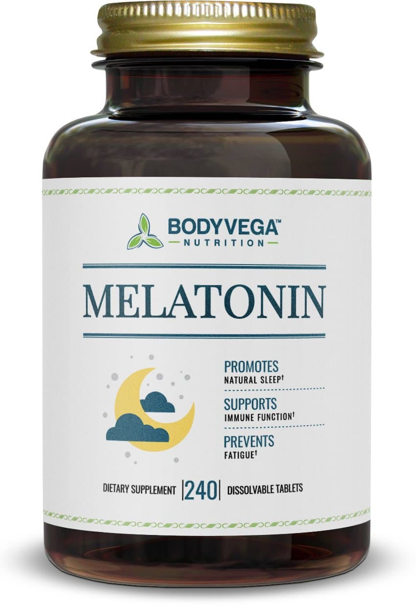 Melatonin Fast Acting Tablets, Quick Dissolve, 240 Count, by BodyVega