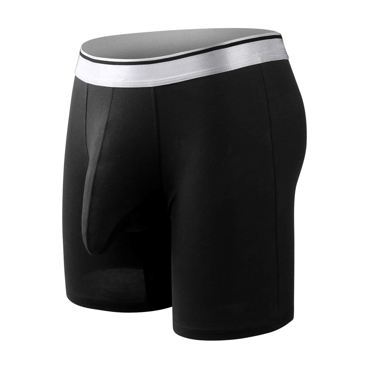 Men's Underwear Soft Solid Color Elephant Nose Mesh Boxer Briefs Stretch Large Size U Convex