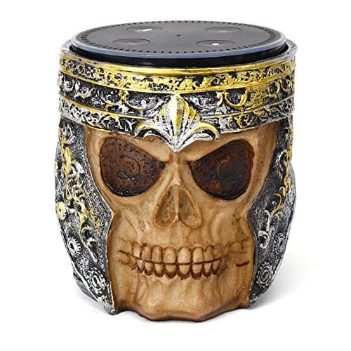 Classic Resin Skull Statue Stand for Echo Dot 2nd Generation Speaker Holder(Skull)