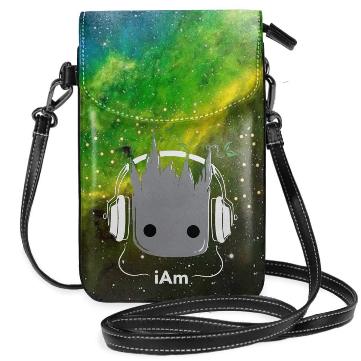 WAUKaaa I Am Groot Cute Baby Groot Leather Cell Phone Purse Holder Wallet Functional Multi Pocket For Women