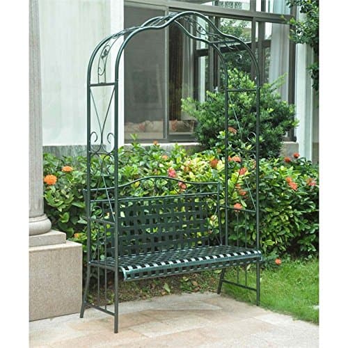 International Caravan Mandalay Iron Arbor Bench