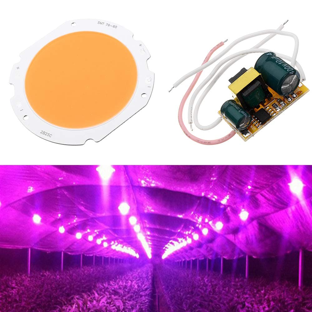 ERCZYO 20W LED COB Round Grow Light Chip DIY with AC90-240V Driver Power Supply for Indoor Plant Flower ERCZYO