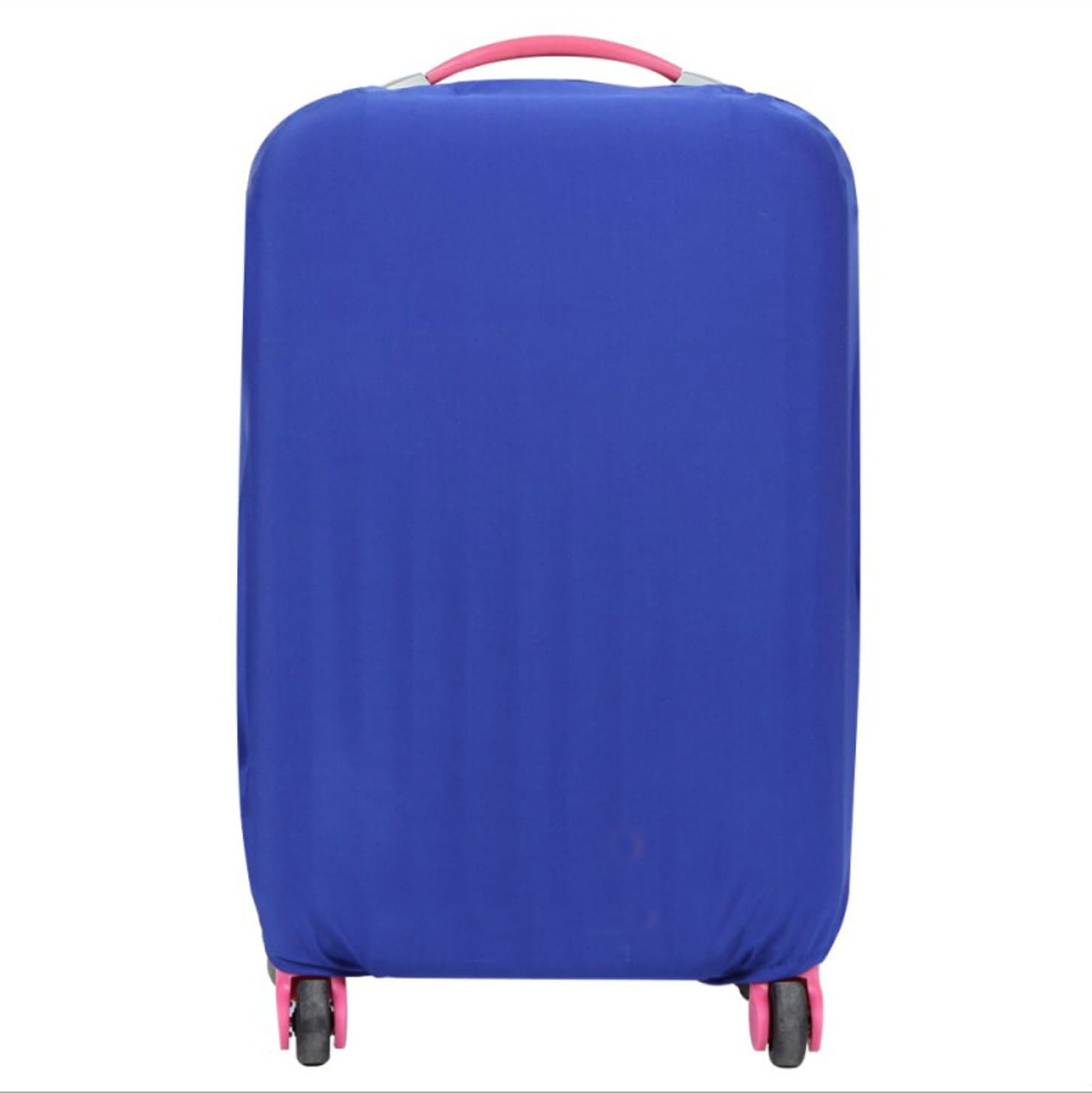 WSWS - Extra Thick Suitcase Protective Anti-Scratch Luggage Cover (Many Color/Size) + Luggage Tag (S (18" to 20"), Blue)