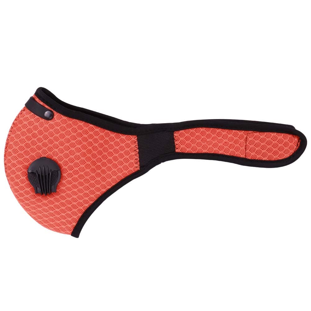 WXLAA Dust Mask 2 Pack Reuseable Professional Activated Carbon Mesh Breathing Valve Mask Respirator with Filters for Women Men kids Working Outdoors Activities (Orange)