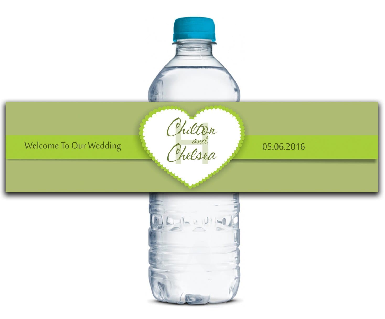 Personalized Water Bottle Labels Adhesive Waterproof Custom Wedding Stickers 8" x 2" Inches - 250 Lables