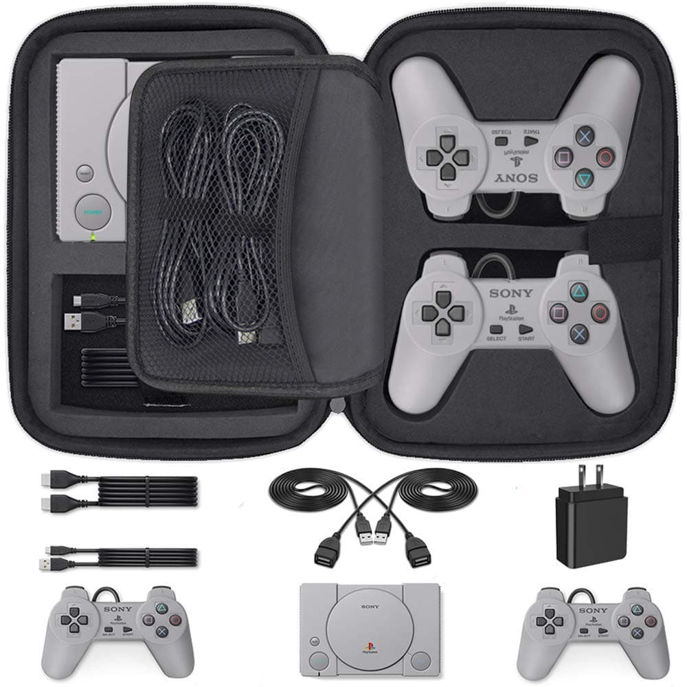 Vniqloo Carrying Case for PlayStation Classic Console, Hard Carry Case Travel Bag Waterproof Storage for Sony PlayStation Classic Console System (2018)