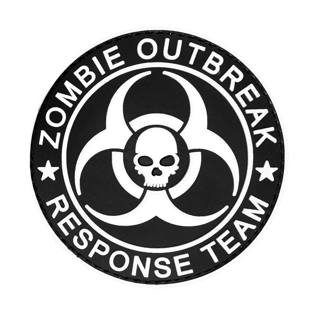Morton Home Tactical Morale Patch Zombie Outbreak Response Team Embroidered PVC Applique Tactical Hook Rubber Patches