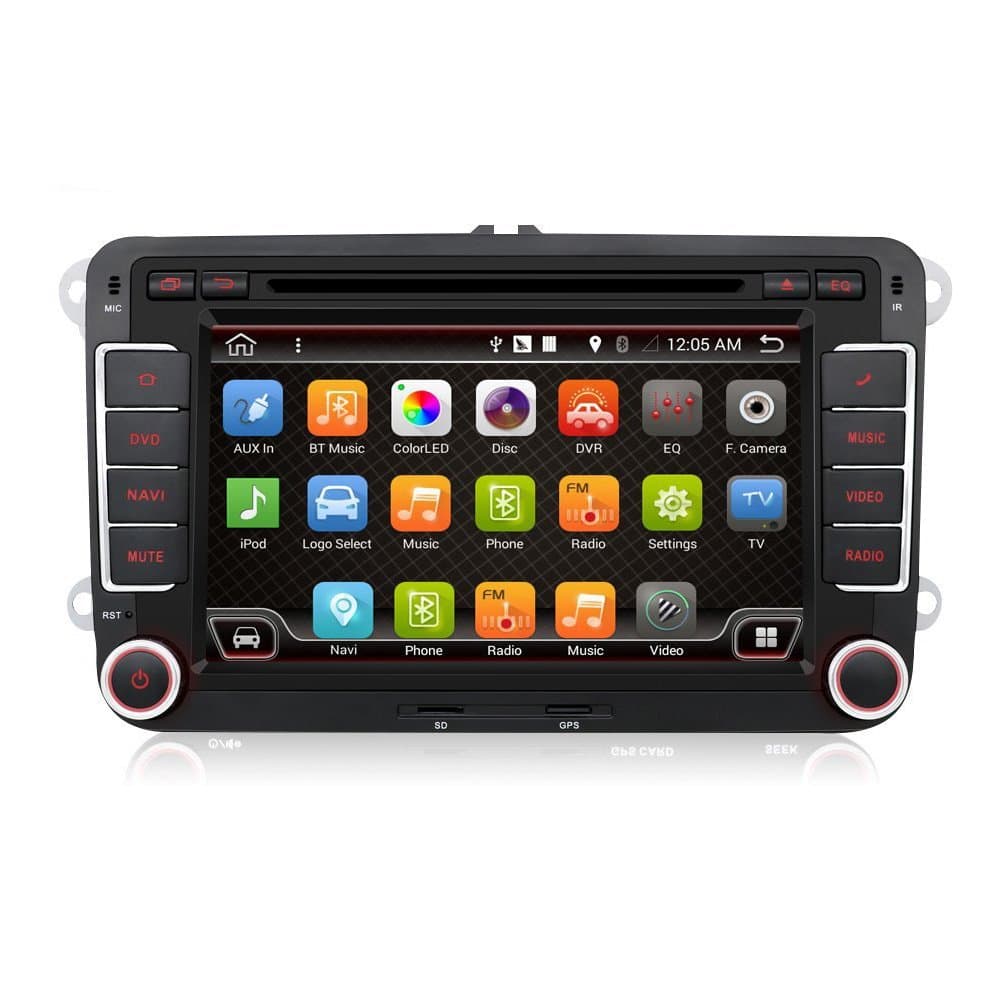 Car Stereo for VW Jetta GOLF,Eunavi 7" 2 Din In Dash Navigation Car Video Radio DVD CD Player GPS for For VW GOLF 5 6 Polo JETTA B6 PASSAT B6 Tiguan