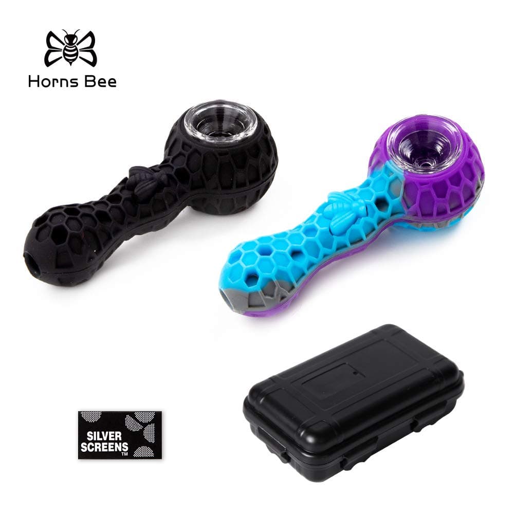 Horns Bee Honey Silicone Straw Pipe Set with Box Packaging