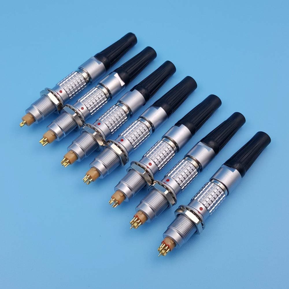 Connectors 1Set 2/3/4/5/6/7/9 Pin Push-Pull M9 Circular Aviation Plug Cable Connector Compatible LEMO 0B FGG Egg Serie by AZUDAN