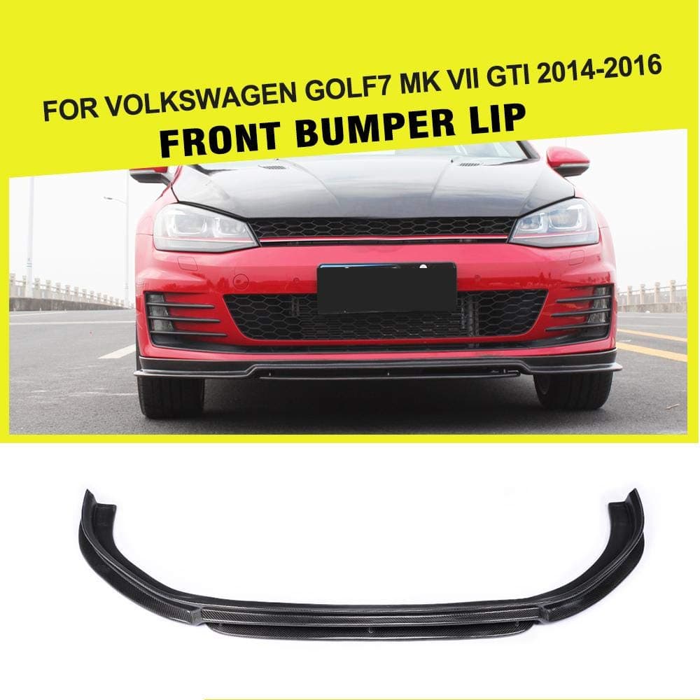 LIBAITIAN Carbon Fiber Car Front Bumper Lip Splitters Spoiler Fit for Golf 7 VII MK7 GTI Bumper 2014-2018