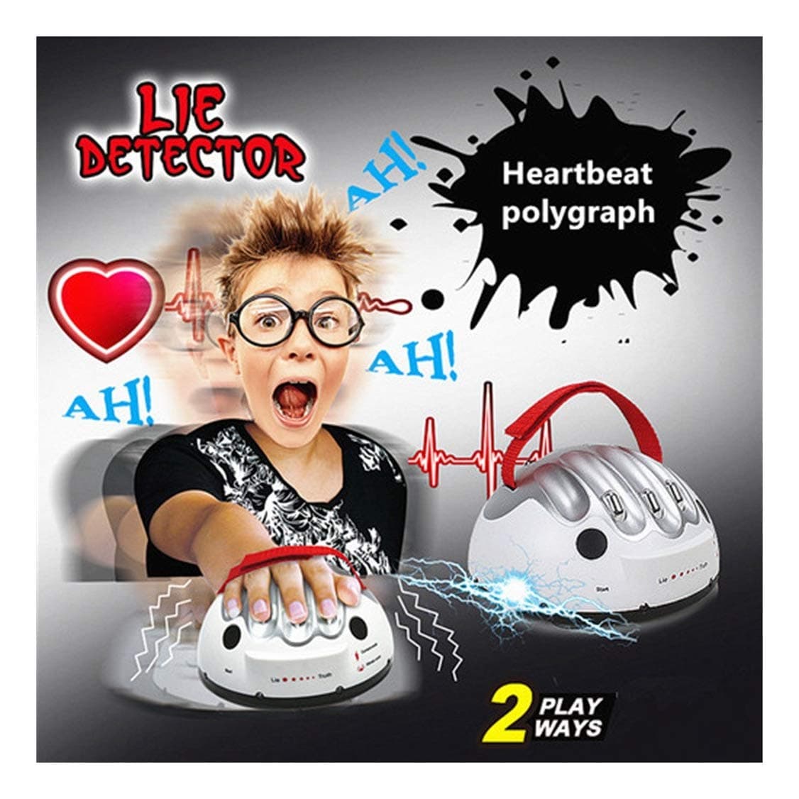 sakd Lie Detector Micro Electric Shocking Tricky Funny Polygraph Toys Liar Truth Dare Game Party Analyzer Consoles Interesting Polygraph Test