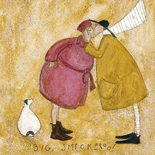Sam Toft WDC45158 Big Smackeroo! Canvas Print, Cotton, Multi-Colour, 3.20 x 30.00 x 30.00 cm