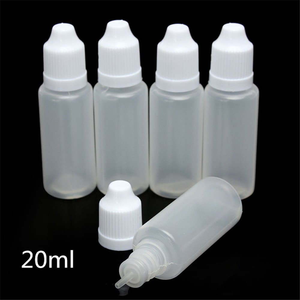 Youmei 5 Pieces/50 Pieces - High Quality Plastic Empty Bottle Small Liquid Bottles Eye Dropper Bottle Sqray Potion Bottle - 5ml 10ml 15ml 20ml 30ml 50ml
