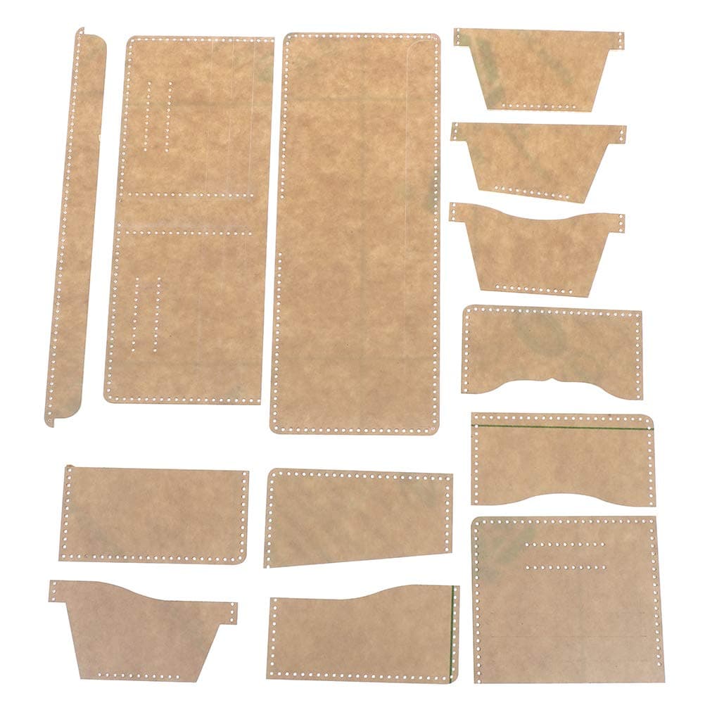 Osun 13Pcs Clear Acrylic Wallet Pattern Stencil Template Sets Leather Craft DIY Tool
