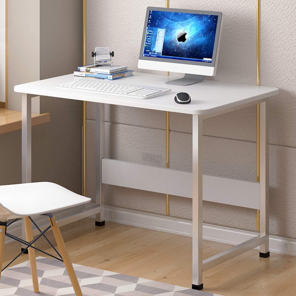 TELLMNZ Simplistic Writing desk Computer desk, Compact Metal frame Workstation With shelf, Computer table For home Office Easy assembly-Q 60x28x67cm(24x11x26inch)