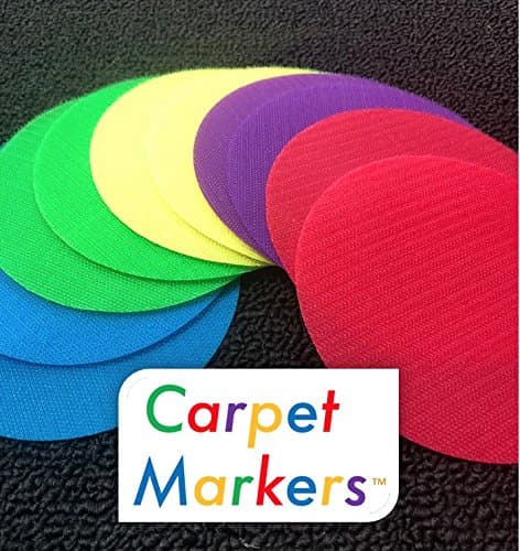 The Original CARPET MARKERS for Teachers, Educators (20 Pack of Circles)
