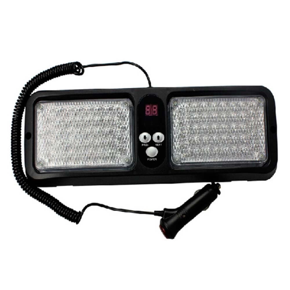 LEDHOLYT 5w 86 LEDs Car Sunshield Warning Caution Emergency Light Bar Strobe Flashing Amber(Yellow) Light Color DC 12V