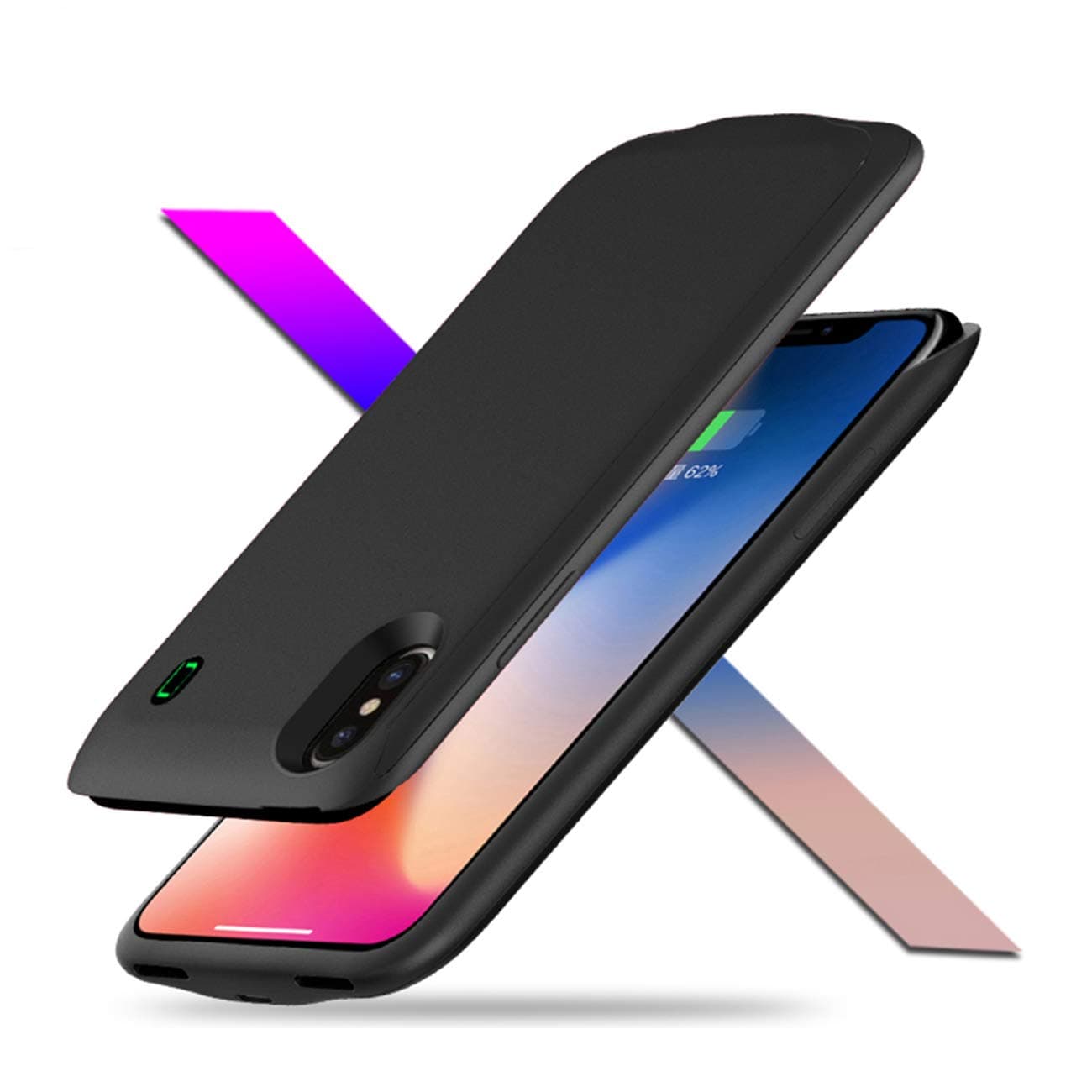 Battery Case for iPhone X - Support Headphone 4200mAh Portable Protective Charging Case Extended Rechargeable Battery Pack Charger Case for iPhone X / 10