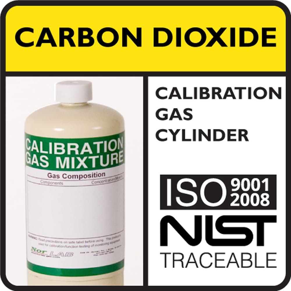 5% by Volume Carbon Dioxide Calibration Gas, Balance Nitrogen, 103 Liter Steel Cylinder.