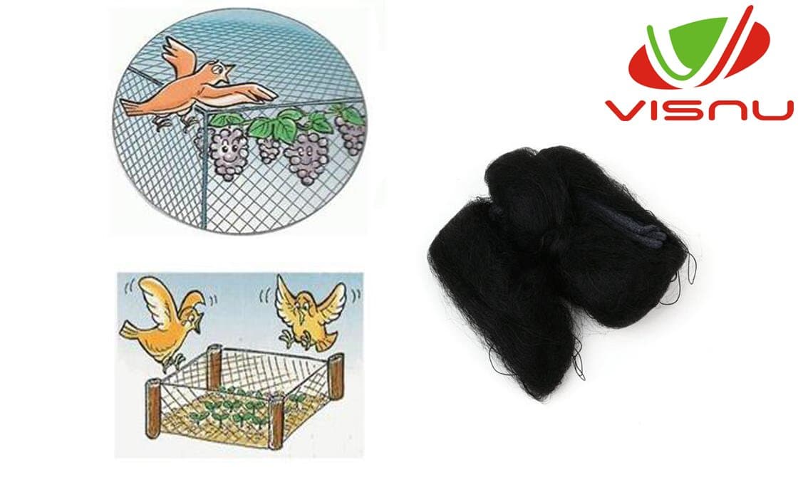 VISNU Netting Plants and Fruit Trees-Protect Property & Crops from Damage & Mess,3/5-Inch Mesh-Against Birds,Deers and Other Pests(7ft X 20ft), Black