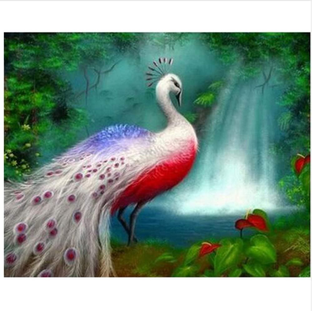 Jigsaw Puzzle 1000 Piece Peacock Waterfall Classic Puzzle DIY Kit Wooden Toy Unique Gift Home Decor